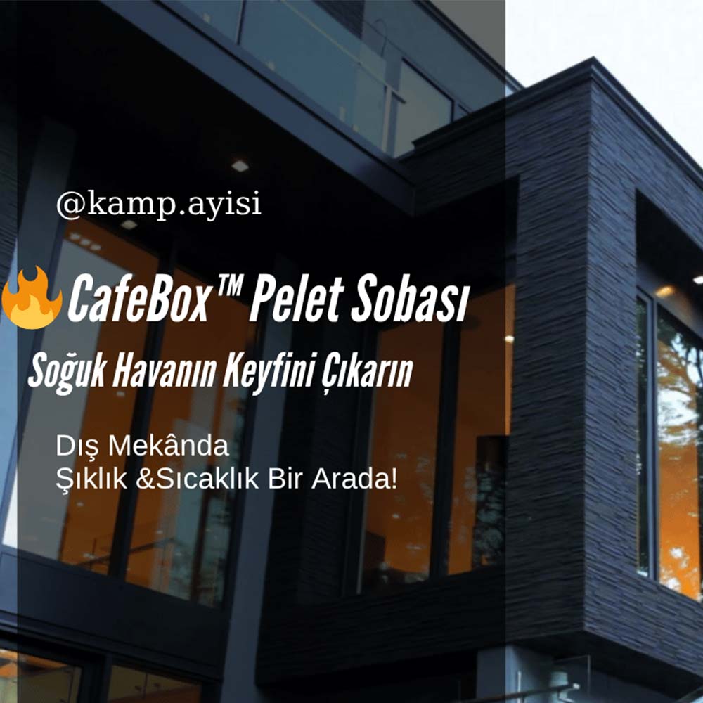 Kamp Ayısı® CafeBox™ Pelet Sobası - ÖN SİPARİŞ