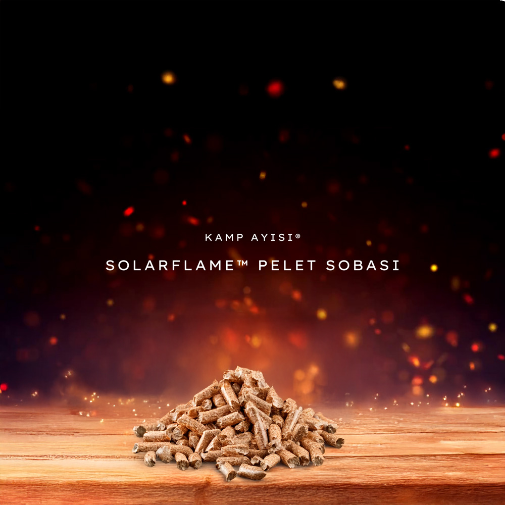 Kamp Ayısı® SolarFlame™ Pelet Sobası